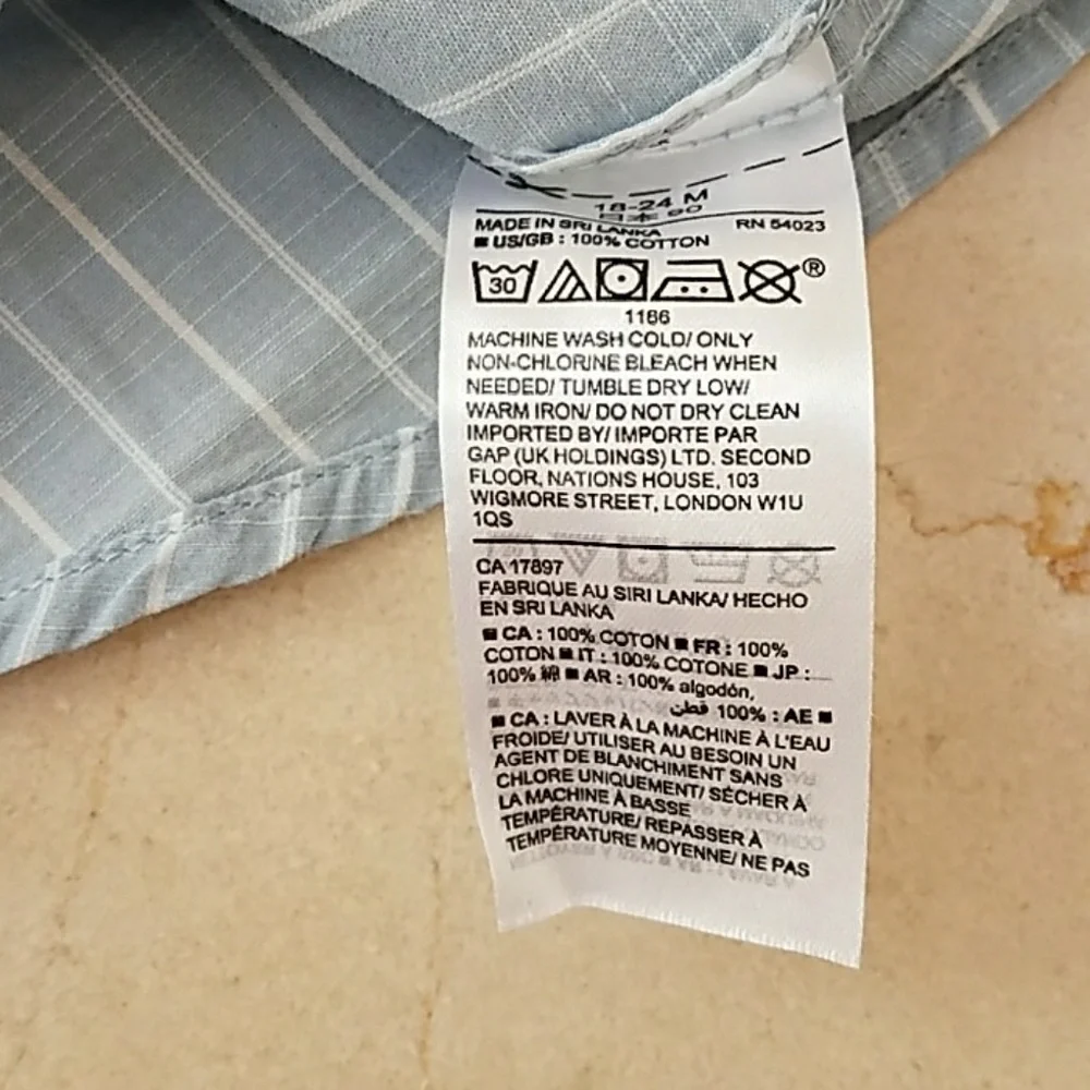Baby Gap Boys Striped Long Sleeve Dress Shirt!